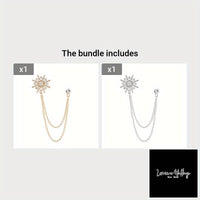 Rhinestone Suit Brooch - Elegant Alloy Accessory with Funky Design Suit Booch Luxurious Weddings