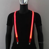 Light Up LED Suspenders and Bow Tie Set - Perfect for Parties and Weddings Supspenders Luxurious Weddings