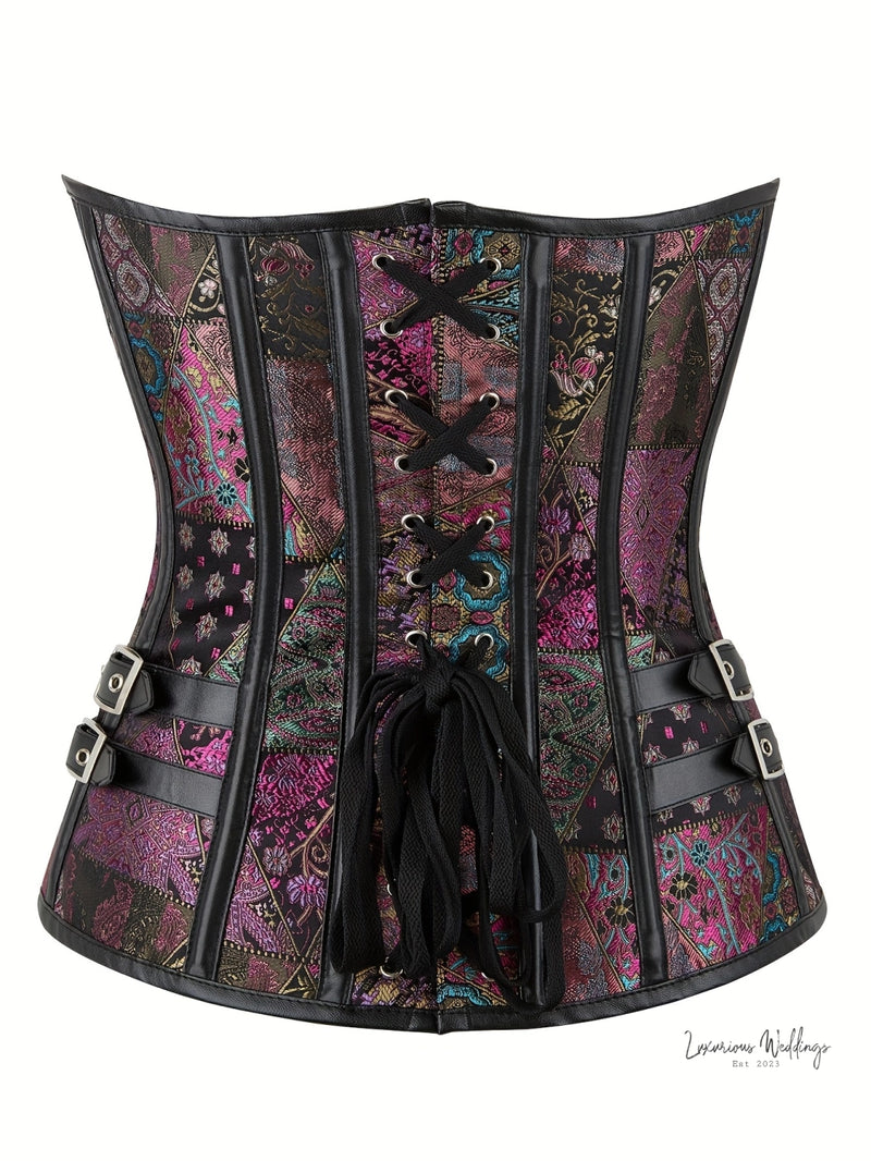 Vintage Gothic Corset Bustier - Lace Up Steampunk Body Shaper for Women Corset Luxurious Weddings
