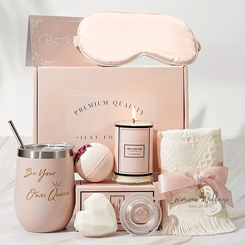 7-Piece Spa Gift Basket Set Gift Set Luxurious Weddings