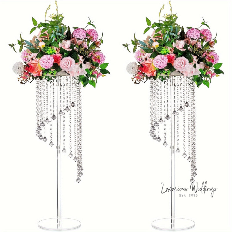 Acrylic Vase Stands - Elegant Wedding Centerpieces - 2 Pcs centerpieces Luxurious Weddings