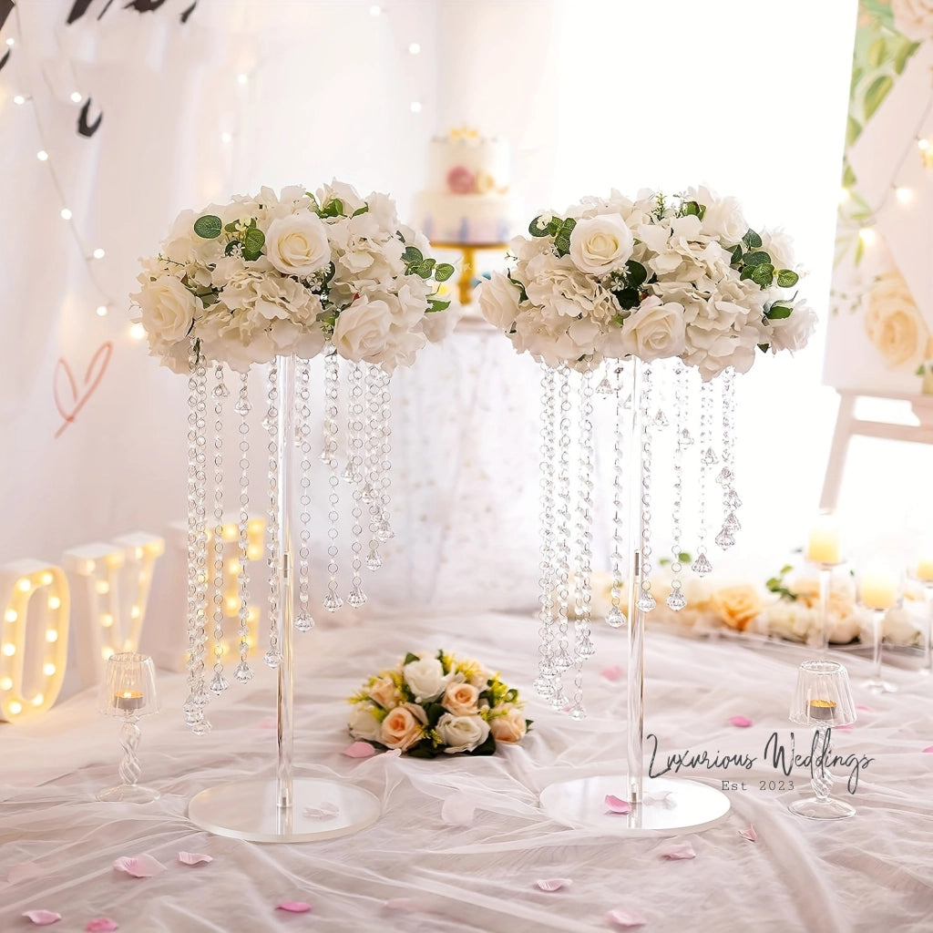 Acrylic Vase Stands - Elegant Wedding Centerpieces - 2 Pcs centerpieces Luxurious Weddings