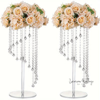 Acrylic Vase Stands - Elegant Wedding Centerpieces - 2 Pcs centerpieces Luxurious Weddings