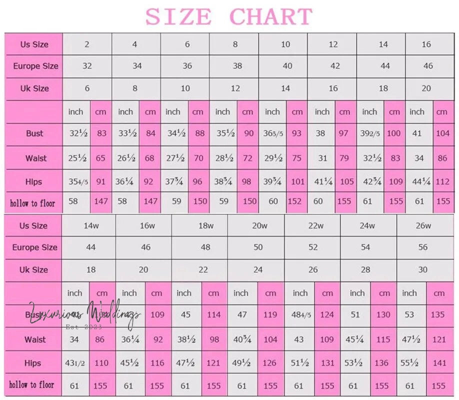 the size chart for a women's skirt