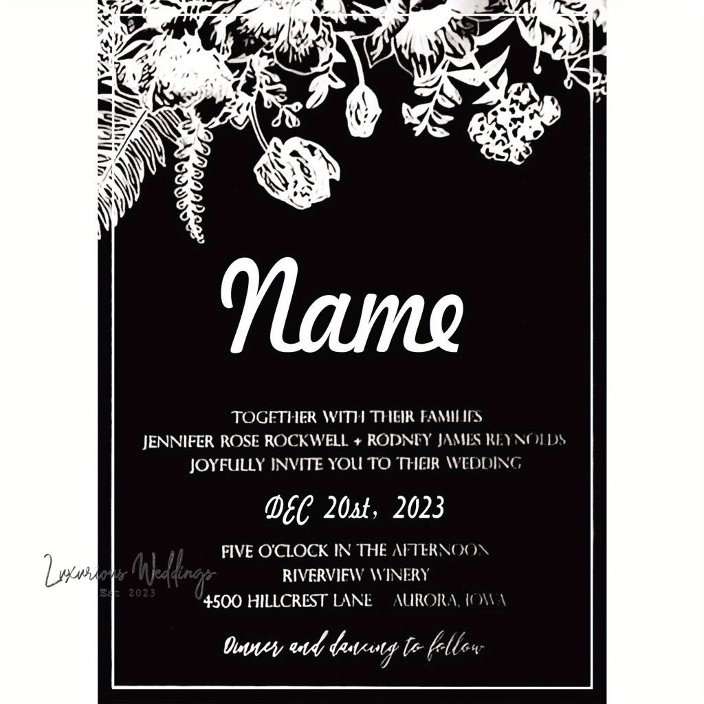 Custom Acrylic Wedding Invitation - Personalized Gift for Bride & Groom Luxurious Weddings