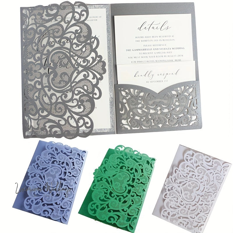 Wedding Invitation Suite with RSVP Cards - Luxurious Weddings