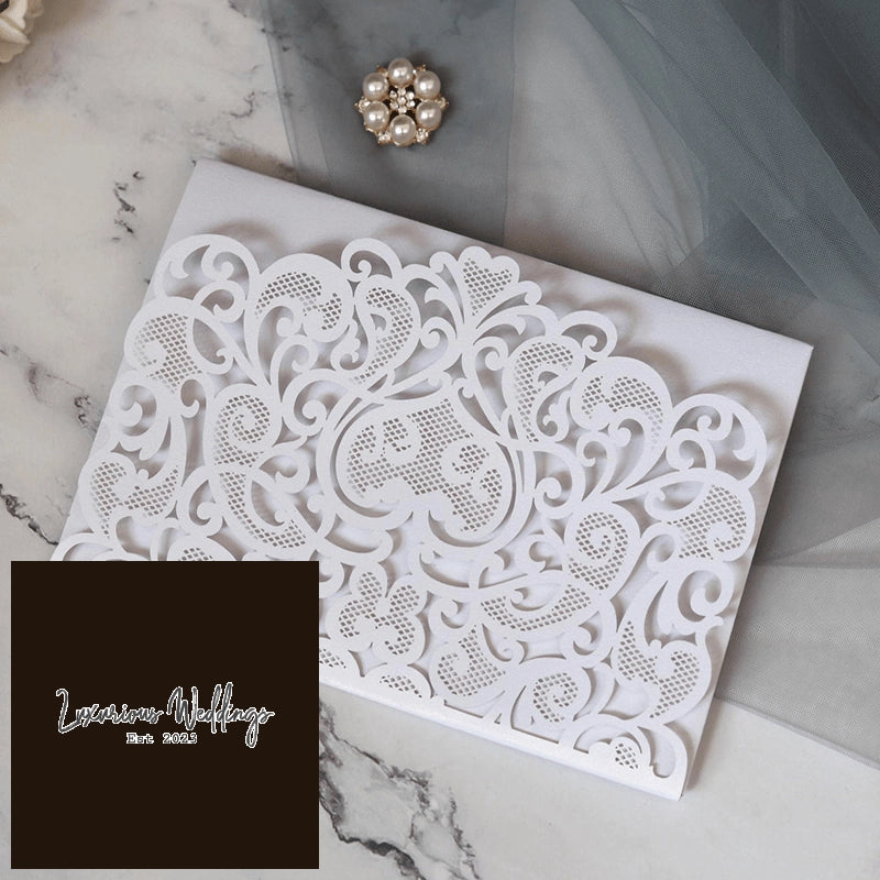 Wedding Invitation Suite with RSVP Cards - Invitations Luxurious Weddings