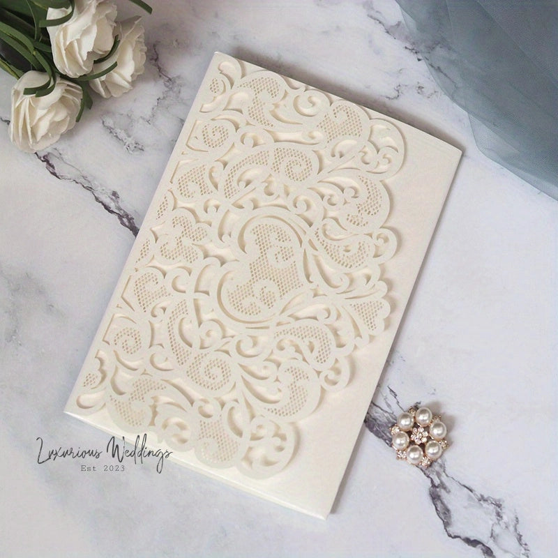 Wedding Invitation Suite with RSVP Cards - Luxurious Weddings