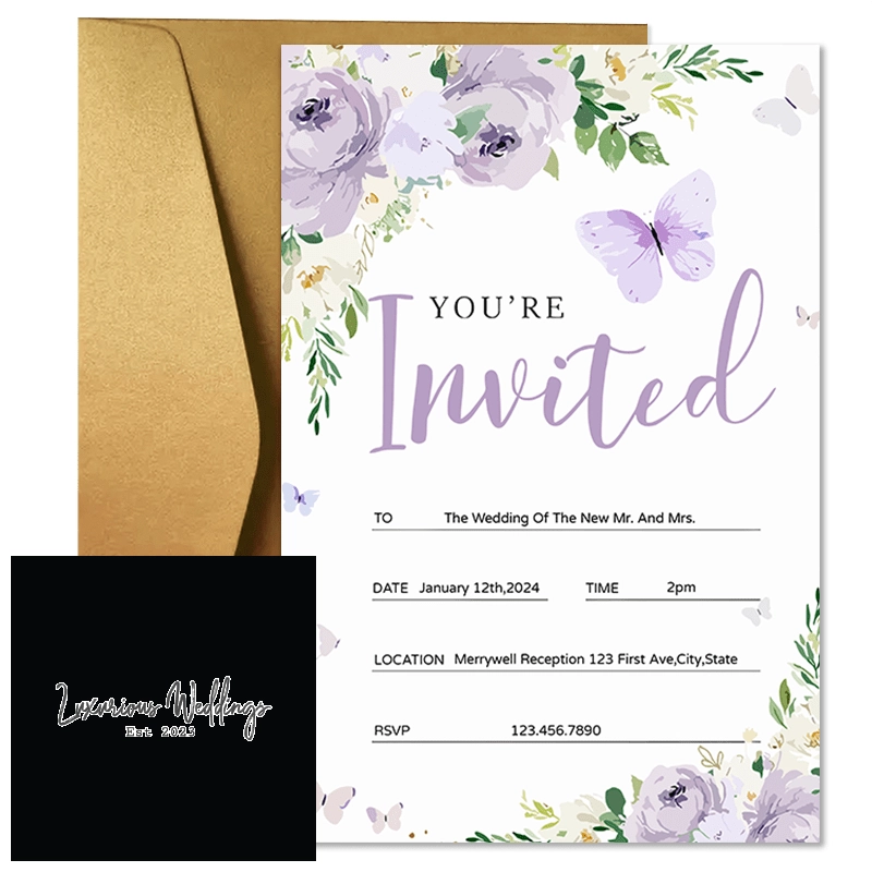 Personalized Wedding Invitation Cards - Luxurious Weddings