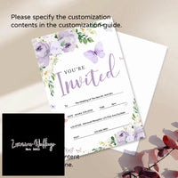 a wedding card with flowers on it