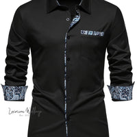 Stylish Men's Paisley Button Up Shirt Luxurious Weddings