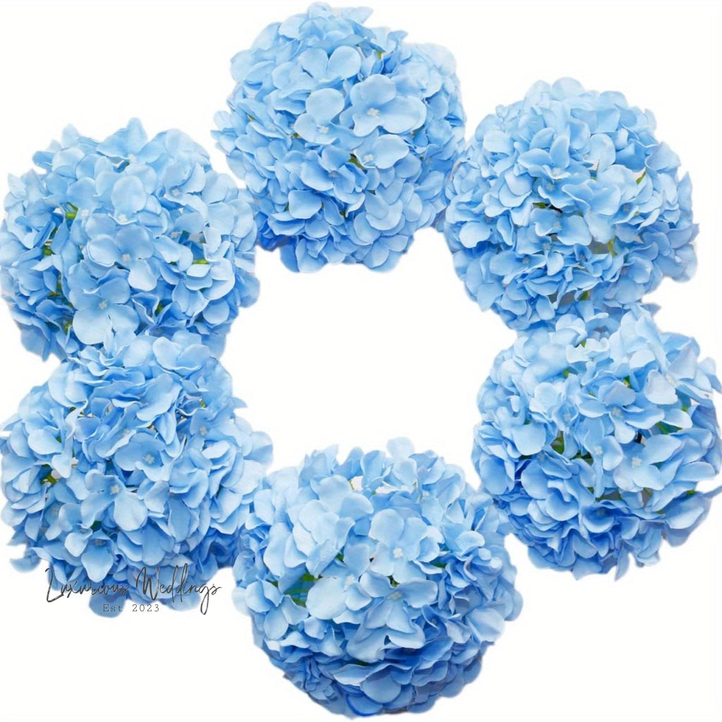 a group of blue flowers arranged in a circle