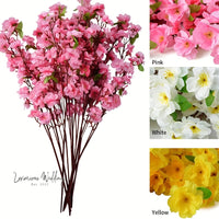 Realistic Peach Blossom Artificial Flower - 10pcs Luxurious Weddings