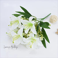 Real Touch Tiger Lily Bouquet - Perfect for Weddings Luxurious Weddings