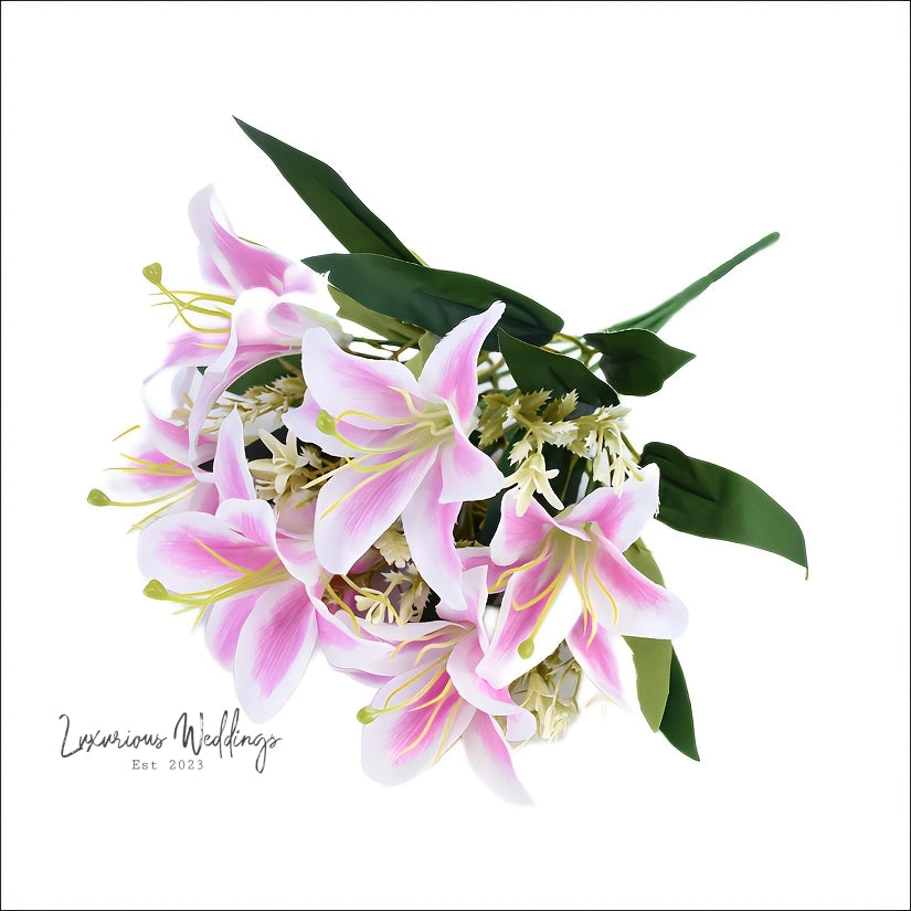 a bouquet of pink and white flowers on a white background