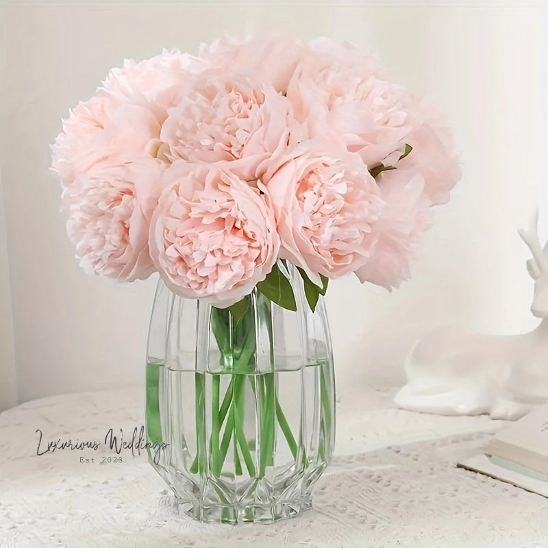 5 Artificial Peonies 1 bunch 5 heads Luxurious Weddings