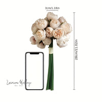 Artificial Camellia Bouquet 27pcs Luxurious Weddings