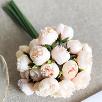 Artificial Camellia Bouquet 27pcs Luxurious Weddings