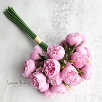 Artificial Camellia Bouquet 27pcs Luxurious Weddings