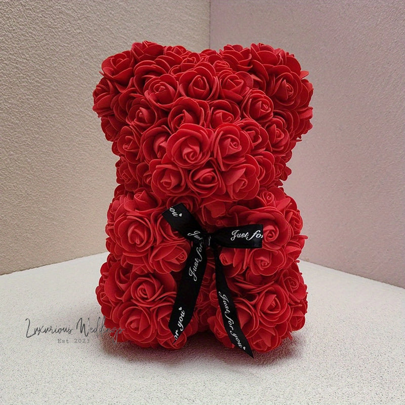 Artificial Rose Bear - Perfect Gift For Her Artificial Rose Bear Luxurious Weddings