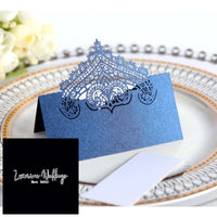 50pcs Lace Place Cards - Ideal for Weddings, Birthdays & Events - Laser Cut Design Luxurious Weddings