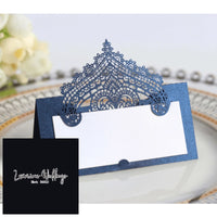 50pcs Lace Place Cards - Ideal for Weddings, Birthdays & Events - Laser Cut Design Luxurious Weddings