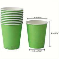 Plastic Party Cups 25pcs Green Party Cups - Perfect for Weddings, Parties, and Holidays! Luxurious Weddings