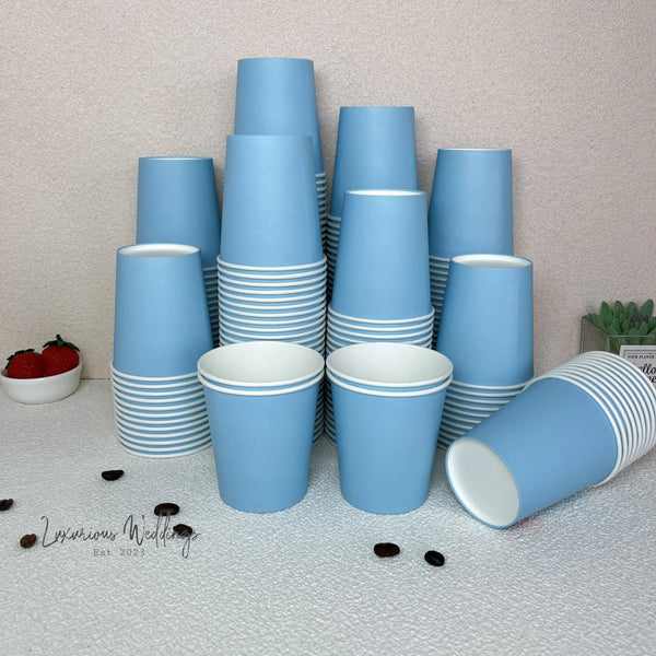 Plastic Party Cups Upgrade Your Party with 50 Blue Paper Cups Luxurious Weddings