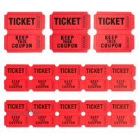 a set of four red tickets with the words'keep this coupon '