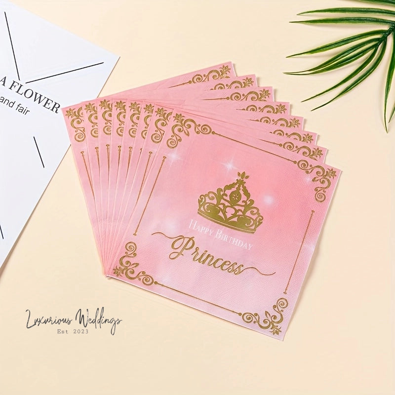 Princess-Themed Napkins Napkins Luxurious Weddings