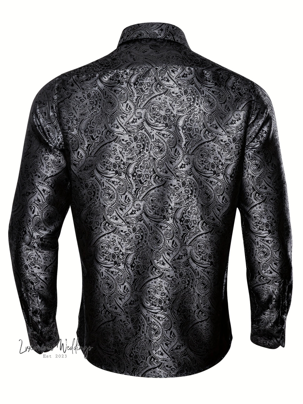 a black jacket with a pattern on it