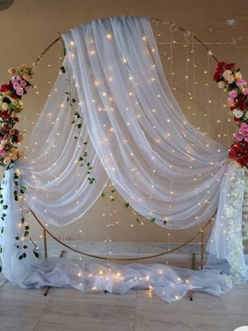 Mesh Sheer Backdrop Curtain Wedding Decoration Luxurious Weddings