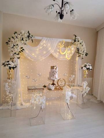 Mesh Sheer Backdrop Curtain Wedding Decoration Luxurious Weddings