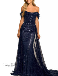 Dazzling Off Shoulder Sequin Party Dress Luxurious Weddings