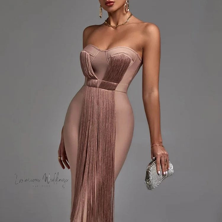 Tassel Bandage Dress | Luxurious Weddings Tassal Bandage Dress Luxurious Weddings