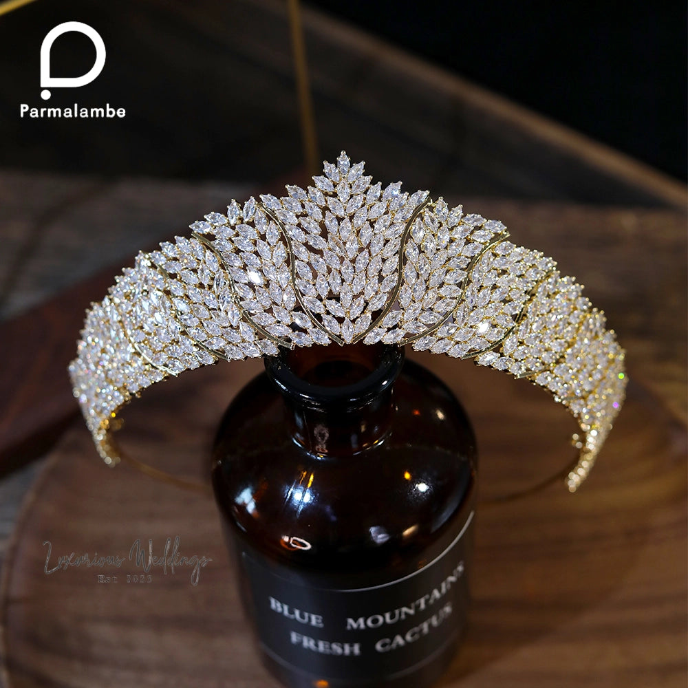 Luxurious Crystal Bridal Tiara Crown By Luxurious