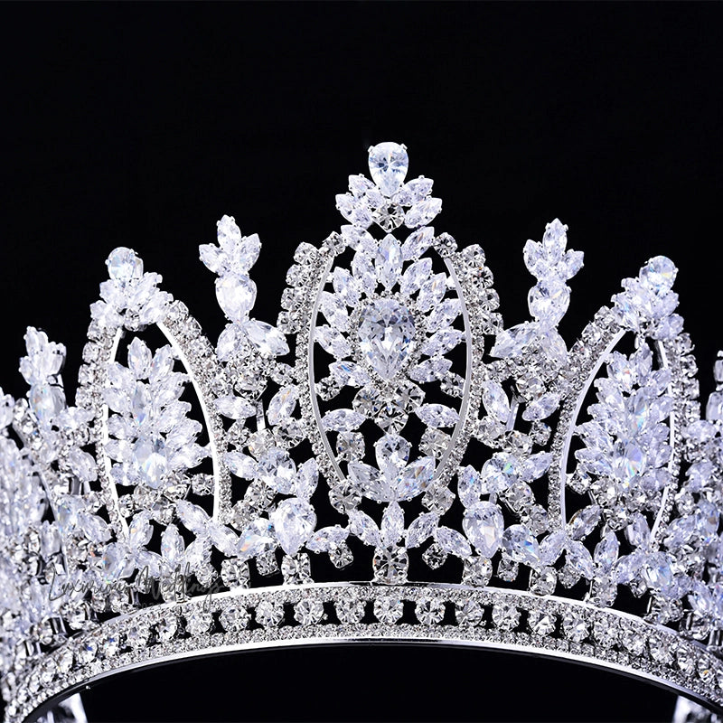 a close up of a tiara on a black background