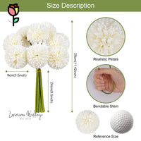 Faux Chrysanthemum Ball Bouquet - By Luxurious Luxurious Weddings