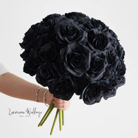 Artificial Black Roses 