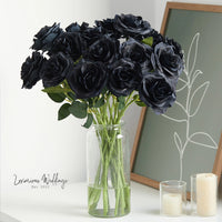 Artificial Black Roses 