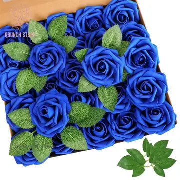 25/30Pcs Artificial Sapphire Blue Roses By Luxurious Artificial Flowers Luxurious Weddings