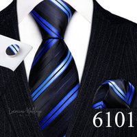 Barry·Wang Blue Green Teal Leaves Neck Tie Set By Luxurious Luxurious Weddings