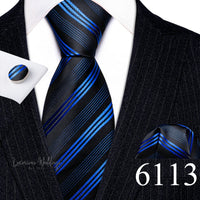 Barry·Wang Blue Green Teal Leaves Neck Tie Set By Luxurious Luxurious Weddings