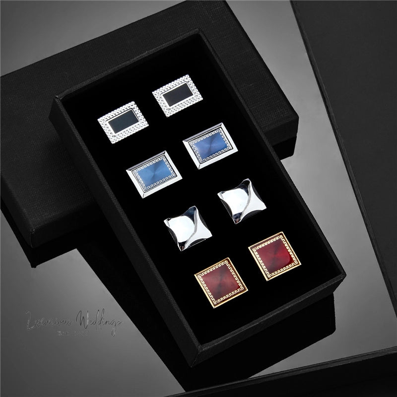 Luxury Cufflinks Set with Gift Box By Luxurious Luxurious Weddings