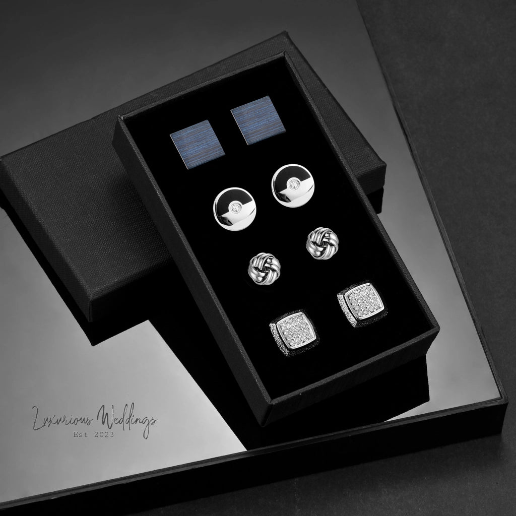 Luxury Cufflinks Set with Gift Box By Luxurious Luxurious Weddings