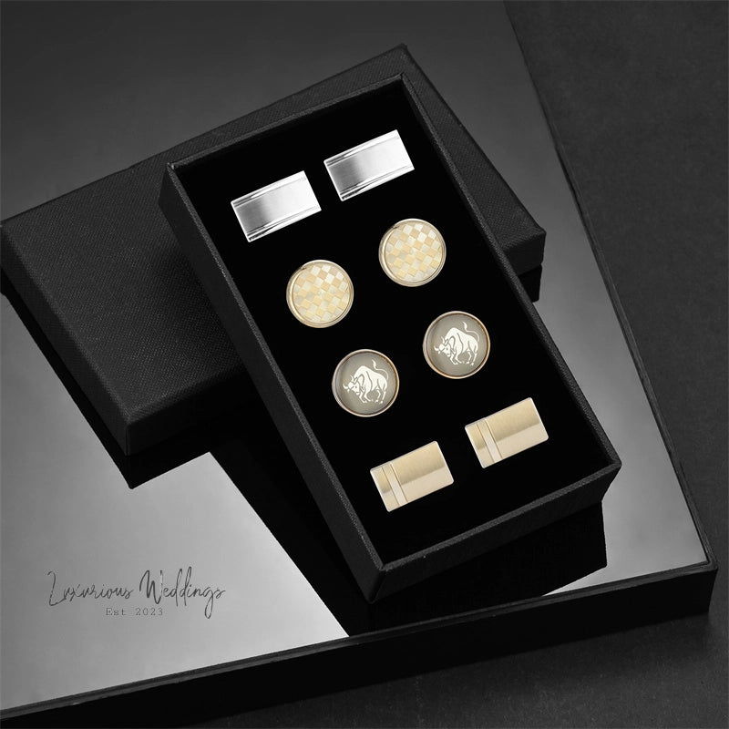 Luxury Cufflinks Set with Gift Box By Luxurious Luxurious Weddings