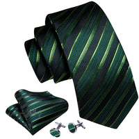 a tie, cufflinks, and a pair of cufflinks