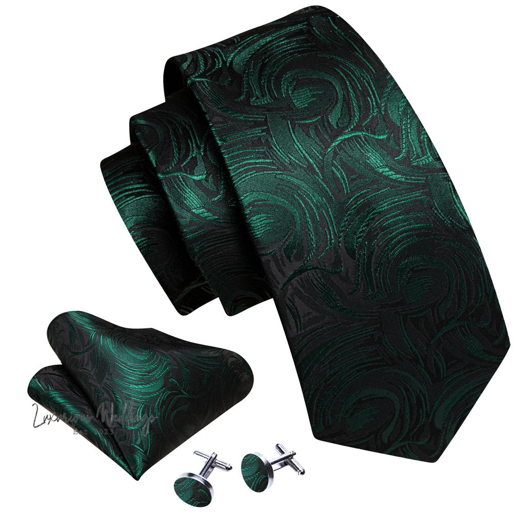 Olive Green Tie Set Luxurious Weddings