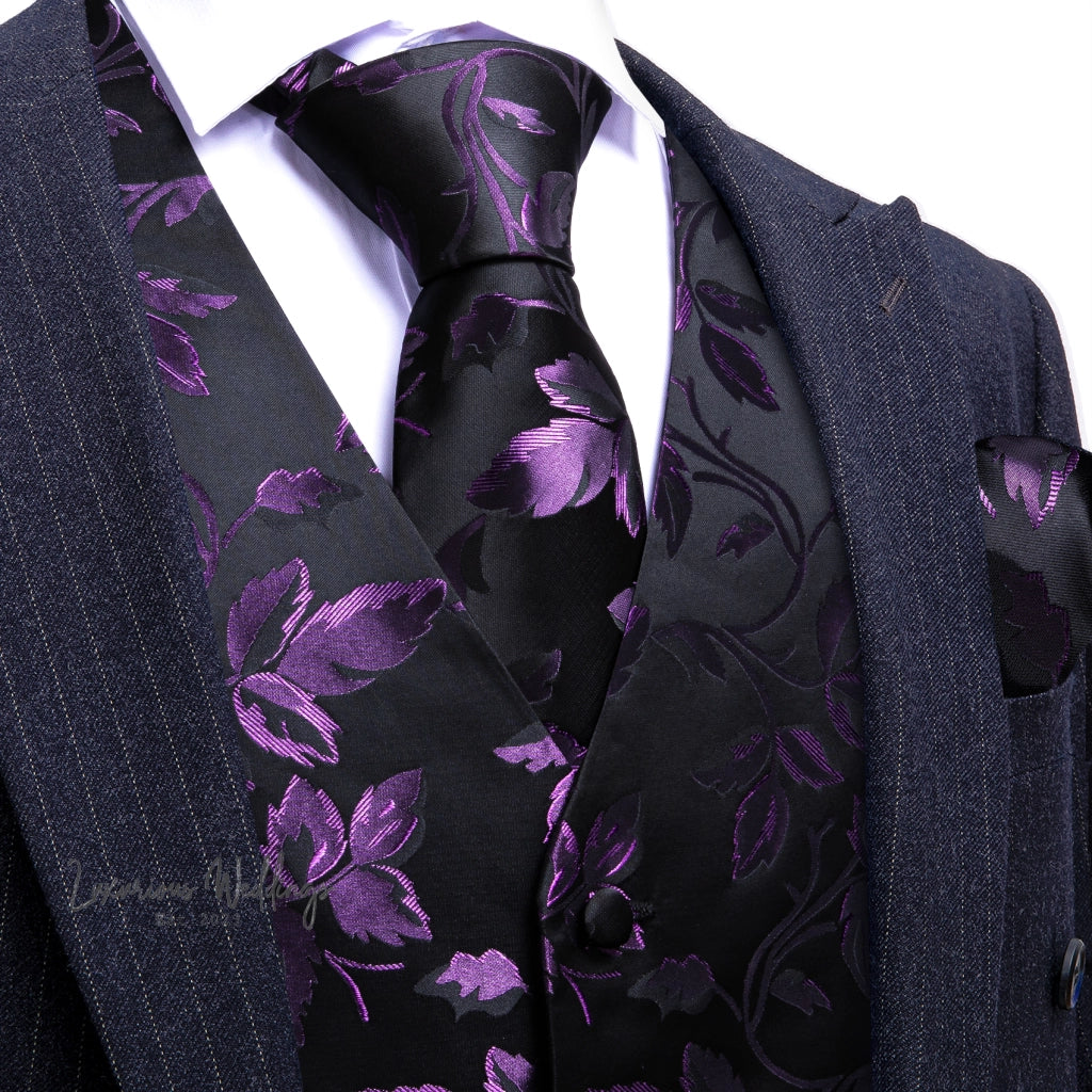 Lavender Silk Vest Set Luxurious Weddings