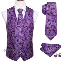 Lavender Silk Vest Set Luxurious Weddings